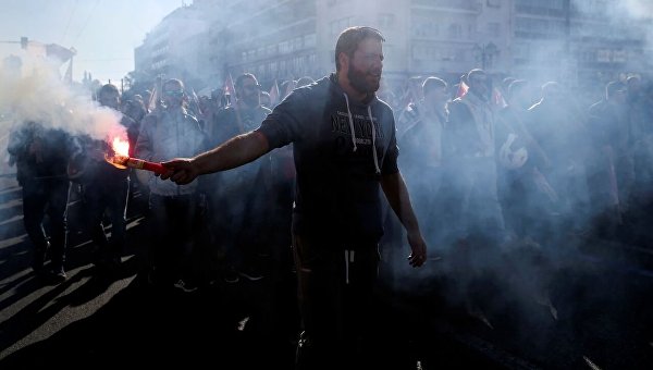 Протест в Афинах. Архивное фото