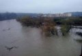 Поднятие уровня воды в реке Уж на Закарпатье