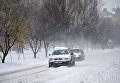 Снегопад во Львове. Архивное фото