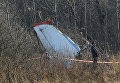 Место падения польского самолета Ту-154 под Смоленском