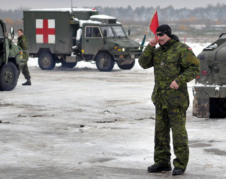 Инспекция украинских подразделений командующим ВС Канады П. Винником