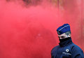 Разгон митинга военных в Брюсселе водометами и газом