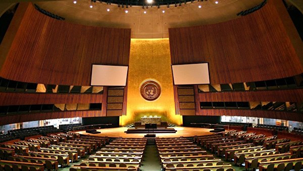 Зал Генассамблеи ООН