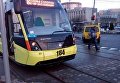 Во Львове трамвай попал в ДТП на следующий день после презентации