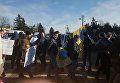 Протест автовладельцев на украинско-польской границе