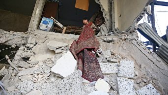 Последствия удара по сирийской Думе близ Дамаска