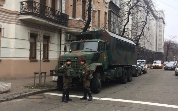 Центр Киева 21 ноября 2016 года под усиленной охраной правоохранителей