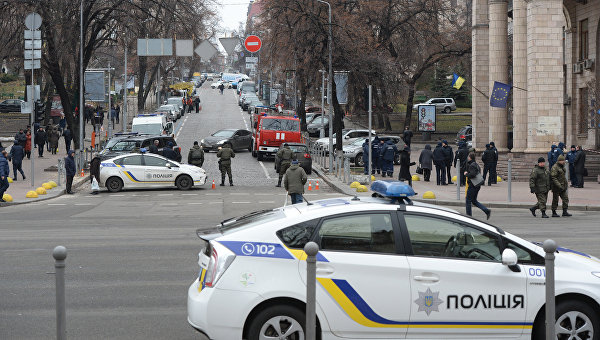 Центр Киева под усиленной охраной правоохранителей. Архивное фото
