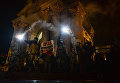 Вече на Майдане с дымовыми шашками и горящими шинами 21 ноября 2016 года