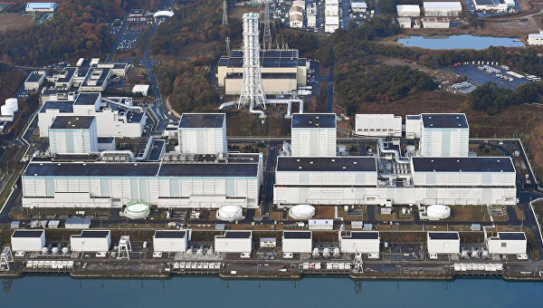 Атомная электростанция в городе Нараха, префектуре Фукусима, Япония