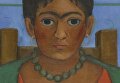 Картина Девушка с ожерельем Фриды Кало