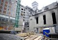 Демонтаж надстройки на Доме профсоюзов в Киеве