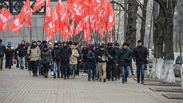 Митинг социалистов под Кабмином. Архивное фото