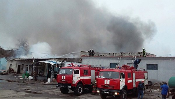 Тушение пожара в Белогородке