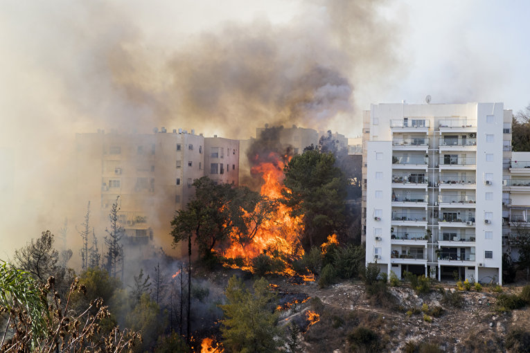 Сильные пожары в Израиле