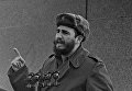 Фидель Кастро на трибуне Мавзолея В.И. Ленина
