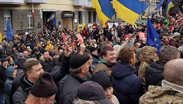 Митинг Саакашвили в Киеве
