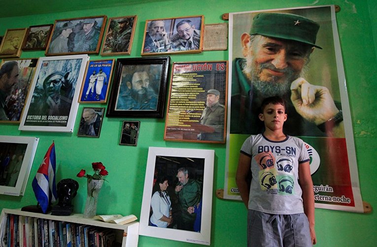 Юный поклонник Фиделя Кастро в провинции Артемиса