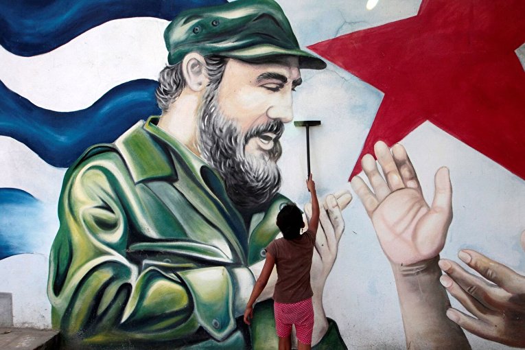 Изображение Фиделя Кастро в Манагуа