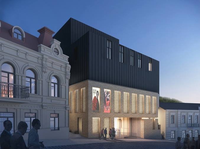 Реконструкция фасада муниципального театра на Андреевском спуске. Представленный вид в плане