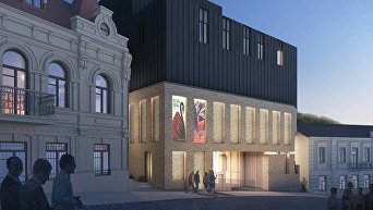 Реконструкция фасада муниципального театра на Андреевском спуске. Представленный вид в плане