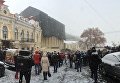 Открытие фасада Театра на Подоле в Киеве
