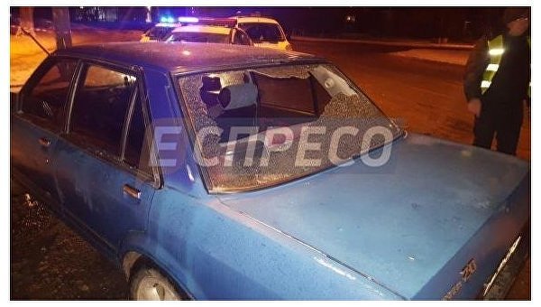 В Киеве со стрельбой задержали пьяного водителя