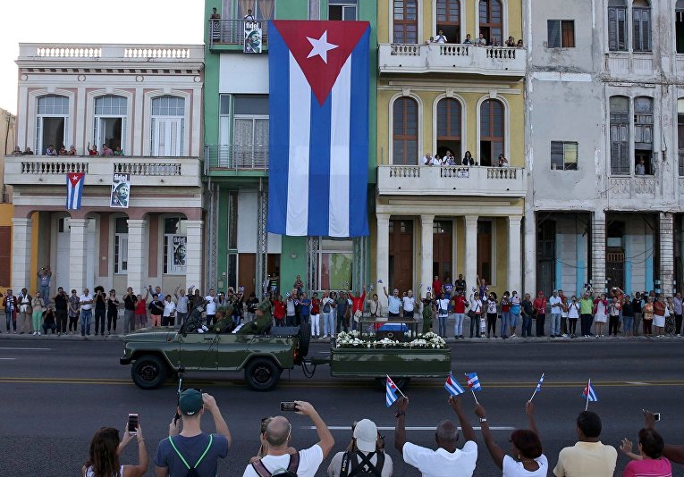 Церемония прощания с Фиделем Кастро в Гаване