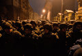 Бойцы Нацгвардии во время шествия к третьей годовщине штурма Администрации Януковича в Киеве