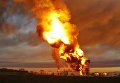 Мощный взрыв и пожар на нефтеперерабатывающем заводе Италии