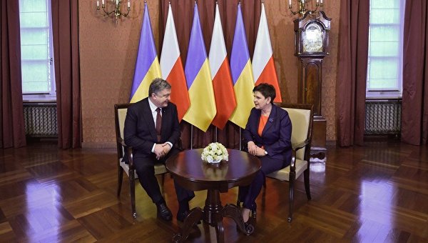 Президент Петр Порошенко и премьер Польши Беата Шидло
