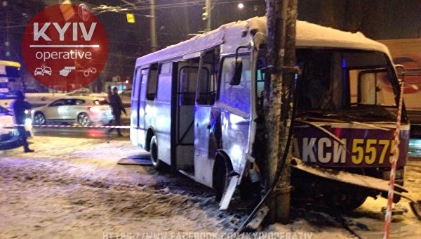 ДТП с маршруткой в Киеве