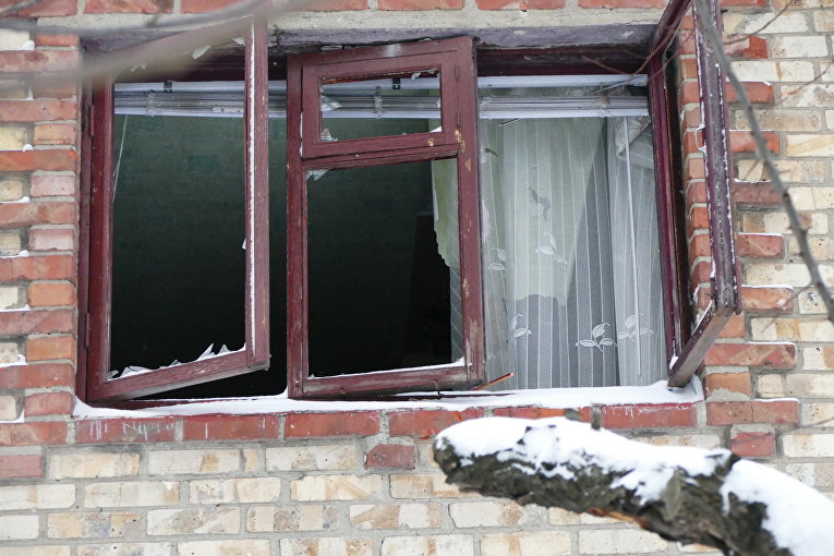 Последствия обстрелов Горловки в Донецкой области