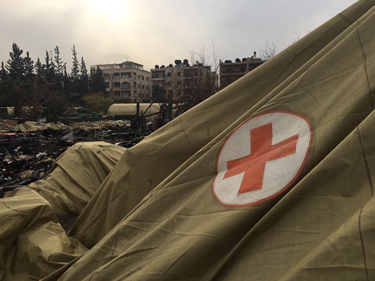 Мобильный госпиталь Минобороны РФ в Алеппо подвергся обстрелу