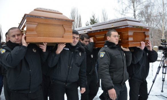 Похороны погибших в Княжичах правоохранителей
