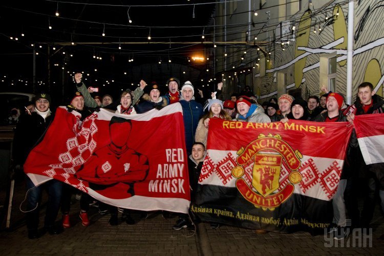 Марш фанатов Манчестер Юнайтед в Одессе