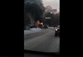 В Чернигове сгорел троллейбус. Видео