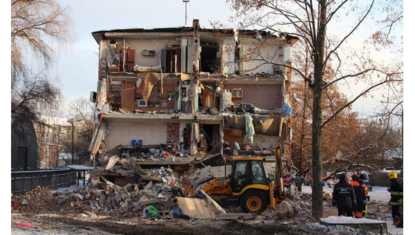 Общежитие в Чернигове после обрушения