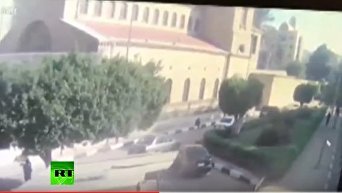 Момент взрыва в коптской церкви в Каире. Видео