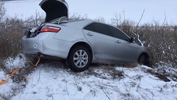 Автомобиль, в котором ехала Надежда Савченко, слетел с дороги