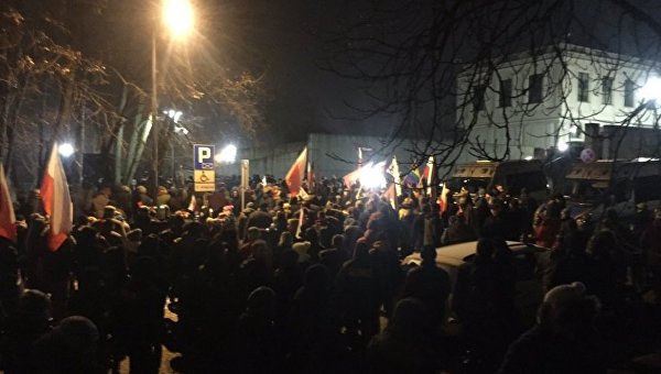 Протесты оппозиции в Польше