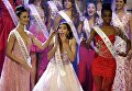 Мисс Пуэрто-Рико - 2016 Стефани дель Валле реагирует на объявление ее победительницей конкурса Мисс Мира - 2016