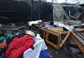 Последствия пожара на рынке в Киеве 25 декабря 2016 года