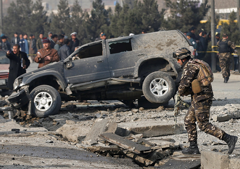 На месте взрыва в Кабуле - подорван автомобиль парламентария