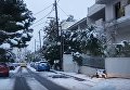 Афины засыпало снегом. Видео