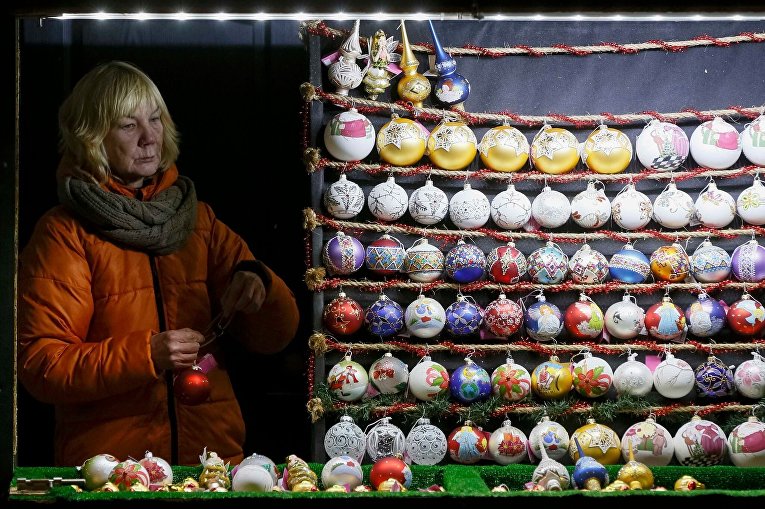 Рождественская ярмарка в центре Киева