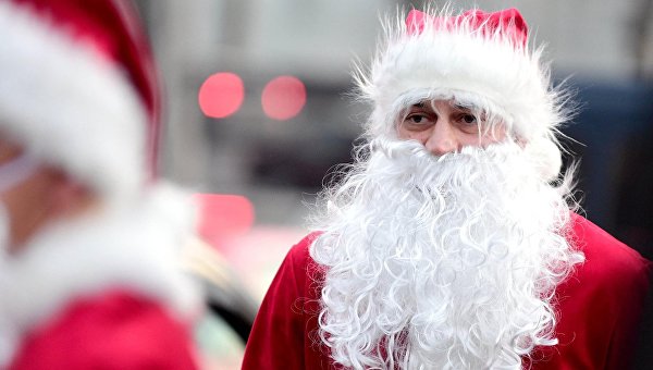 Каха Каладзе в костюме Санта-Клауса