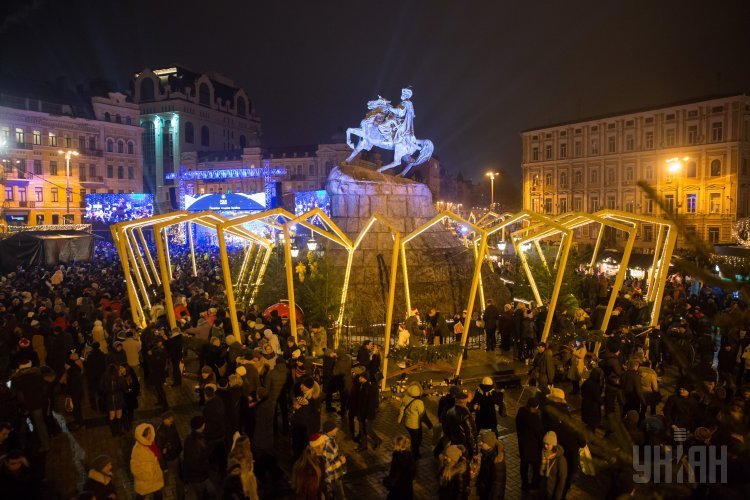 Празднование Нового года в Киеве