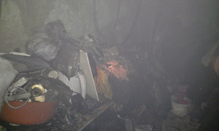 Пожар в банном комплексе в Запорожье