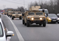 Переброска армейских джипов Humvees армии США в Польшу